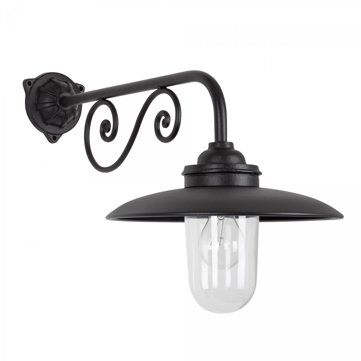 Casa Padrino Art Nouveau Aplique de Exterior 30 x 60 x H. 36 cm - Negro - Lámpara de Exterior Nostálgica Resistente a la Intemperie Casa Padrino Art Nouveau Aplique de Exterior 30 x 60 x H. 36 cm - Negro - Lámpara de Exterior Nostálgica Resistente a la Intemperie
