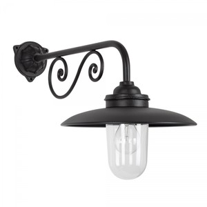 Casa Padrino Art Nouveau Outdoor Wall Light 30 x 60 x H. 36 cm - Black - Nostalgic Weatherproof Outdoor Light