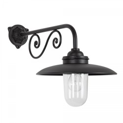 Casa Padrino Art Nouveau Aplique de Exterior 30 x 60 x H. 36 cm - Negro - Lámpara de Exterior Nostálgica Resistente a la Intemperie Casa Padrino Art Nouveau Aplique de Exterior 30 x 60 x H. 36 cm - Negro - Lámpara de Exterior Nostálgica Resistente a la Intemperie