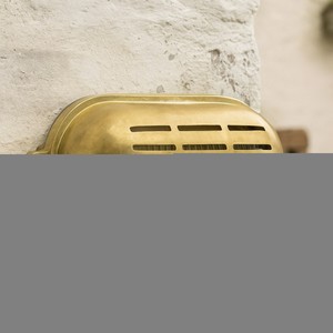 Casa Padrino Art Nouveau Lámpara Náutica 23 x 10 x H. 12 cm - Latón - Lámpara de Exterior Nostálgica Resistente a la Intemperie