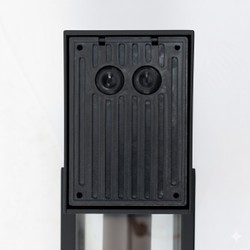 Casa Padrino Art Nouveau Lámpara de Establo 10 x 14 x H. 28 cm - Negro - Lámpara de Exterior Nostálgica Resistente a la Intemperie