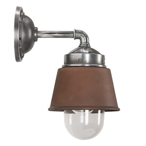 Casa Padrino Art Nouveau Lampe de Ferme 16 x 25 x H. 31 cm - Cuivre - Luminaire d'Extérieur Nostalgique Résistant aux Intempéries