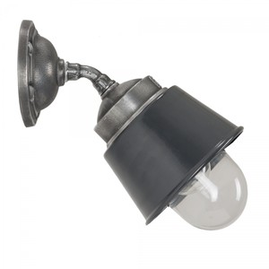 Casa Padrino Art Nouveau Lampe de Ferme 16 x 27 x H. 25 cm - Anthracite - Luminaire d'Extérieur Nostalgique Résistant aux Intempéries