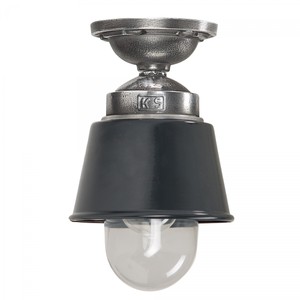 Casa Padrino Art Nouveau Lampe de Ferme 16 x 16 x H. 27 cm - Anthracite - Luminaire d'Extérieur Nostalgique Résistant aux Intempéries