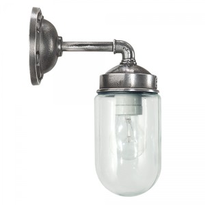 Casa Padrino Art Nouveau Lampe de Ferme 10 x 23 x H. 31 cm - Argent - Luminaire d'Extérieur Nostalgique Résistant aux Intempéries