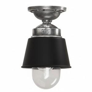 Casa Padrino Art Nouveau Lampe de Ferme 16 x 16 x H. 27 cm - Noir - Luminaire d'Extérieur Nostalgique Résistant aux Intempéries