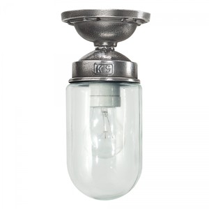 Casa Padrino Art Nouveau Lampe de Ferme 12 x 12 x H. 27 cm - Argent - Luminaire d'Extérieur Nostalgique Résistant aux Intempéries