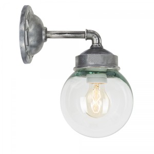 Casa Padrino Art Nouveau Lampe de Ferme 16 x 29 x H. 31 cm - Argent - Luminaire d'Extérieur Nostalgique Résistant aux Intempéries