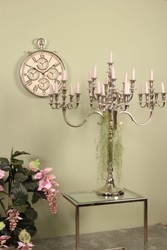 Casa Padrino Chandelier de Luxe Argent Ø 80 x H. 100 cm - Candélabre à 25 Bras Casa Padrino Chandelier de Luxe Argent Ø 80 x H. 100 cm - Candélabre à 25 Bras