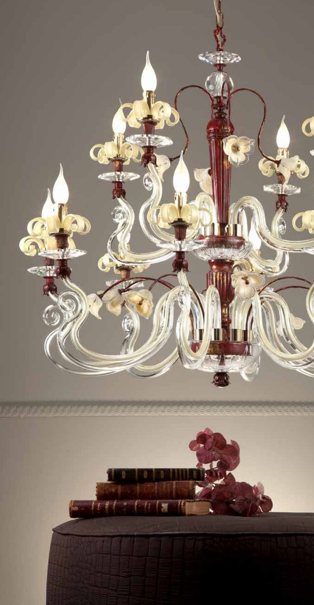 Casa Padrino Lampadario Barocco Ø 105 x A. 90 cm 12 luci - Lampada Italiana Fatta a Mano - Lampade Barocche Casa Padrino Lampadario Barocco Ø 105 x A. 90 cm 12 luci - Lampada Italiana Fatta a Mano - Lampade Barocche