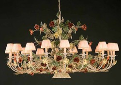 Casa Padrino Lustre Baroque Ø 150 x H. 90 cm 18 lumières - Luminaire Italien Fait Main - Luminaires Baroques