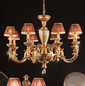 Casa Padrino Barock Kronleuchter Ø 95 x H. 70 cm 8-flammig - Handgefertigte Leuchte aus Italien - Barock Leuchten