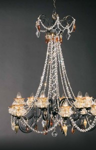 Casa Padrino Barock Kronleuchter Schwarz Silber Ø 75 x H. 95 cm 12-flammig - Handgefertigte Leuchte aus Italien - Barock Leuchten