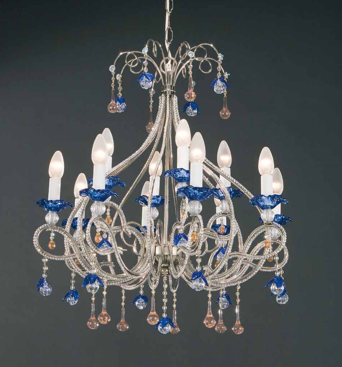 Casa Padrino Lustre Baroque Ø 65 x H. 70 cm 12 lumières - Luminaire Italien Fait Main - Luminaires Baroques Casa Padrino Lustre Baroque Ø 65 x H. 70 cm 12 lumières - Luminaire Italien Fait Main - Luminaires Baroques