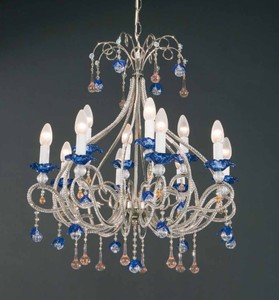 Casa Padrino Lustre Baroque Ø 65 x H. 70 cm 12 lumières - Luminaire Italien Fait Main - Luminaires Baroques