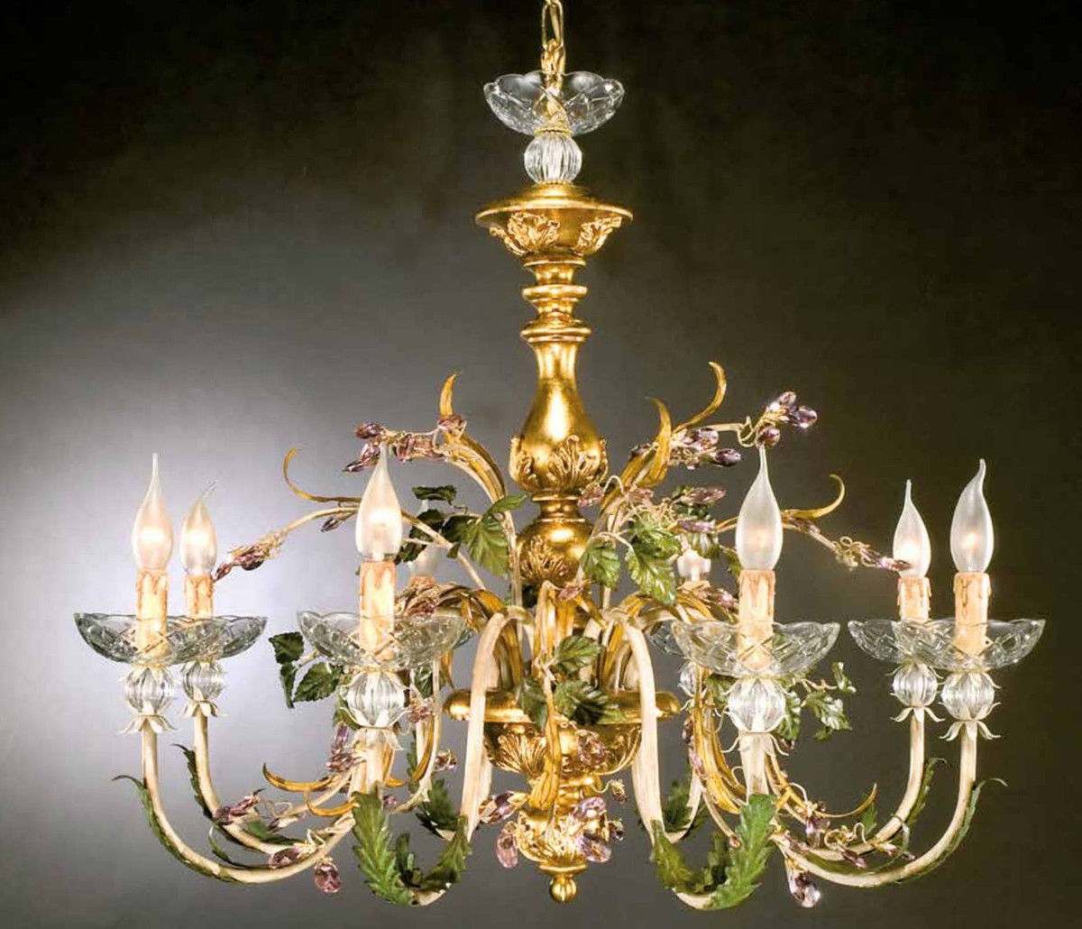 Casa Padrino Lustre Baroque Ø 90 x H. 80 cm 8 lumières - Luminaire Italien Fait Main - Luminaires Baroques Casa Padrino Lustre Baroque Ø 90 x H. 80 cm 8 lumières - Luminaire Italien Fait Main - Luminaires Baroques
