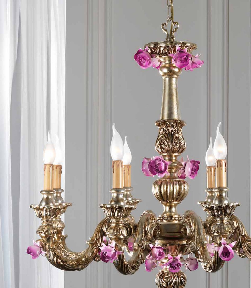 Casa Padrino Lámpara de Araña Barroco Ø 85 x Al. 80 cm 8 luces - Lampara Italiana Hecha a Mano - Lamparas Barrocas Casa Padrino Lámpara de Araña Barroco Ø 85 x Al. 80 cm 8 luces - Lampara Italiana Hecha a Mano - Lamparas Barrocas