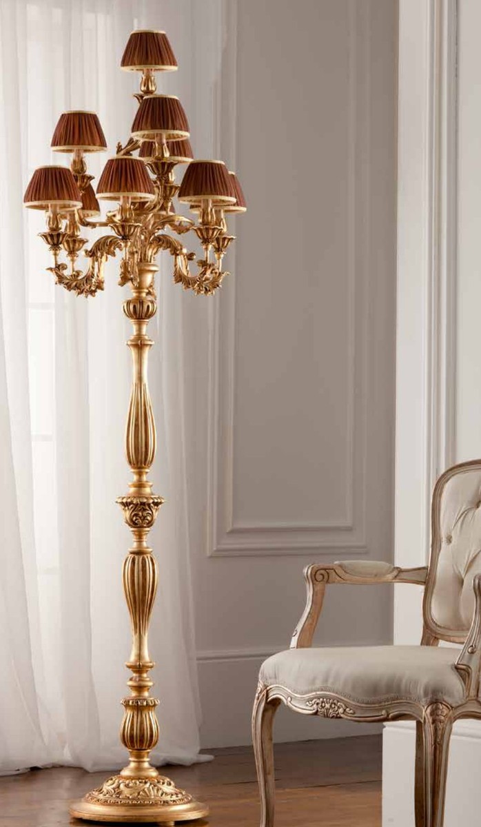 Casa Padrino Lámpara de Pie Barroco Ø 55 x Al. 200 cm 10 luces - Lampara Italiana Hecha a Mano - Lamparas Barrocas Casa Padrino Lámpara de Pie Barroco Ø 55 x Al. 200 cm 10 luces - Lampara Italiana Hecha a Mano - Lamparas Barrocas