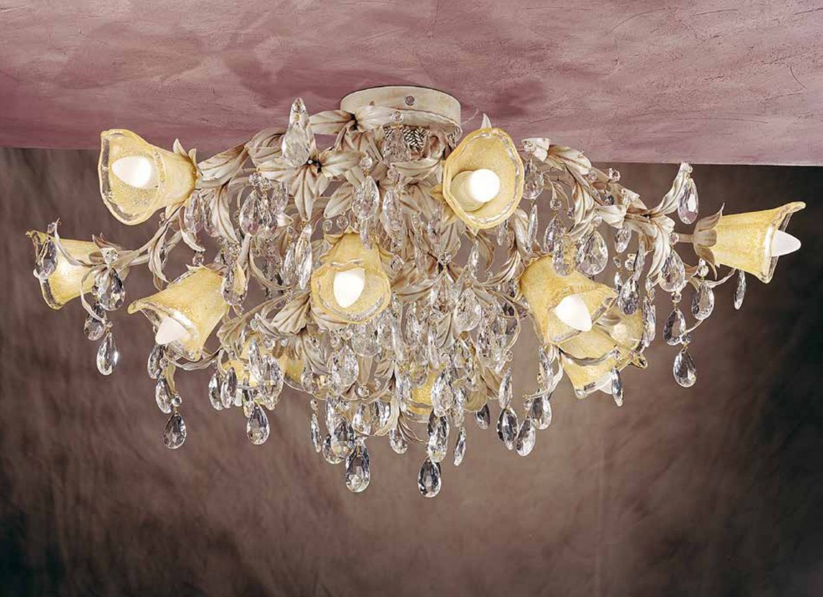 Casa Padrino Lámpara de Techo Barroco Ø 90 x Pr. 45 cm 16 luces - Lampara Italiana Hecha a Mano - Lamparas Barrocas Casa Padrino Lámpara de Techo Barroco Ø 90 x Pr. 45 cm 16 luces - Lampara Italiana Hecha a Mano - Lamparas Barrocas