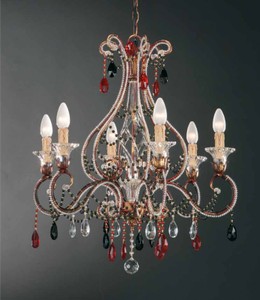 Casa Padrino Lampadario Barocco Ø 65 x A. 65 cm 6 luci - Lampada Italiana Fatta a Mano - Lampade Barocche Casa Padrino Lampadario Barocco Ø 65 x A. 65 cm 6 luci - Lampada Italiana Fatta a Mano - Lampade Barocche
