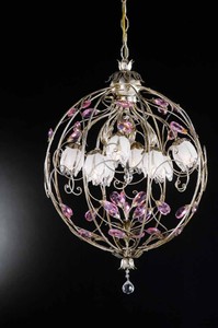 Casa Padrino Lampadario Barocco Ø 45 x A. 70 cm 8 luci - Lampada Italiana Fatta a Mano - Lampade Barocche Casa Padrino Lampadario Barocco Ø 45 x A. 70 cm 8 luci - Lampada Italiana Fatta a Mano - Lampade Barocche