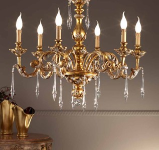 Casa Padrino Lampadario Barocco Ø 80 x A. 75 cm 6 luci - Lampada Italiana Fatta a Mano - Lampade Barocche Casa Padrino Lampadario Barocco Ø 80 x A. 75 cm 6 luci - Lampada Italiana Fatta a Mano - Lampade Barocche