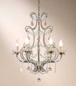 Casa Padrino Baroque Chandelier Ø 55 x H. 70 cm 6 lights - Handmade Italian Light - Baroque Lights Casa Padrino Baroque Chandelier Ø 55 x H. 70 cm 6 lights - Handmade Italian Light - Baroque Lights