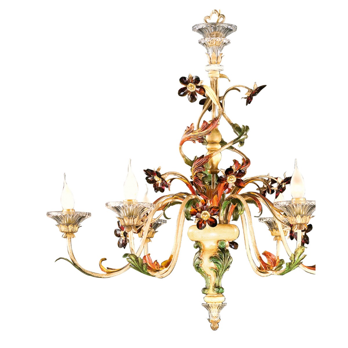 Casa Padrino Lustre Baroque Ø 90 x H. 85 cm 6 lumières - Luminaire Italien Fait Main - Luminaires Baroques Casa Padrino Lustre Baroque Ø 90 x H. 85 cm 6 lumières - Luminaire Italien Fait Main - Luminaires Baroques