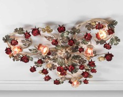 Casa Padrino Lámpara de Techo Barroco Ø 90 x Pr. 20 cm 6 luces - Lampara Italiana Hecha a Mano - Lamparas Barrocas Casa Padrino Lámpara de Techo Barroco Ø 90 x Pr. 20 cm 6 luces - Lampara Italiana Hecha a Mano - Lamparas Barrocas