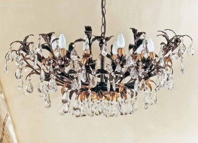 Casa Padrino Baroque Chandelier Ø 90 x H. 40 cm 10 lights - Handmade Italian Light - Baroque Lights Casa Padrino Baroque Chandelier Ø 90 x H. 40 cm 10 lights - Handmade Italian Light - Baroque Lights