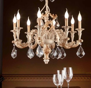 Casa Padrino Baroque Chandelier Ø 75 x H. 85 cm 8 lights - Handmade Italian Light - Baroque Lights Casa Padrino Baroque Chandelier Ø 75 x H. 85 cm 8 lights - Handmade Italian Light - Baroque Lights
