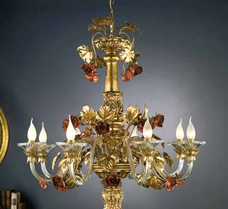 Casa Padrino Baroque Chandelier Ø 80 x H. 90 cm 8 lights - Handmade Italian Light - Baroque Lights Casa Padrino Baroque Chandelier Ø 80 x H. 90 cm 8 lights - Handmade Italian Light - Baroque Lights