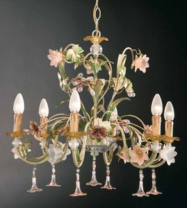 Casa Padrino Baroque Chandelier Ø 65 x H. 60 cm 6 lights - Handmade Italian Light - Baroque Lights Casa Padrino Baroque Chandelier Ø 65 x H. 60 cm 6 lights - Handmade Italian Light - Baroque Lights