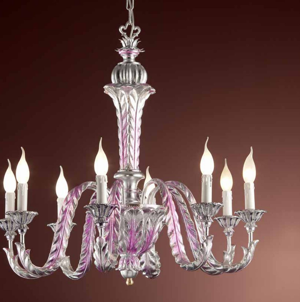Casa Padrino Lustre Baroque Ø 75 x H. 75 cm 8 lumières - Luminaire Italien Fait Main - Luminaires Baroques Casa Padrino Lustre Baroque Ø 75 x H. 75 cm 8 lumières - Luminaire Italien Fait Main - Luminaires Baroques