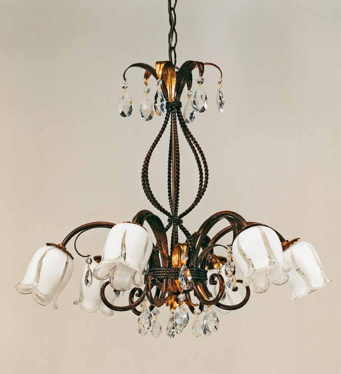 Casa Padrino Lustre Baroque Ø 65 x H. 55 cm 6 lumières - Luminaire Italien Fait Main - Luminaires Baroques Casa Padrino Lustre Baroque Ø 65 x H. 55 cm 6 lumières - Luminaire Italien Fait Main - Luminaires Baroques