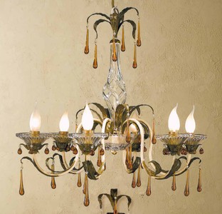 Casa Padrino Baroque Chandelier Ø 65 x H. 60 cm 6 lights - Handmade Italian Light - Baroque Lights Casa Padrino Baroque Chandelier Ø 65 x H. 60 cm 6 lights - Handmade Italian Light - Baroque Lights