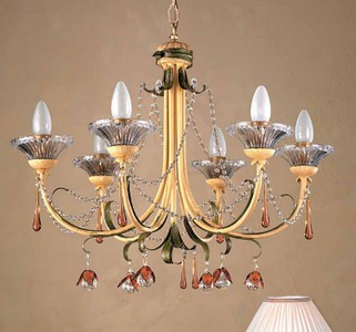 Casa Padrino Lustre Baroque Ø 60 x H. 52 cm 6 lumières - Luminaire Italien Fait Main - Luminaires Baroques Casa Padrino Lustre Baroque Ø 60 x H. 52 cm 6 lumières - Luminaire Italien Fait Main - Luminaires Baroques
