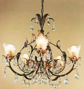 Casa Padrino Barock Kronleuchter Ø 60 x H. 55 cm 5-flammig - Handgefertigte Leuchte aus Italien - Barock Leuchten Casa Padrino Barock Kronleuchter Ø 60 x H. 55 cm 5-flammig - Handgefertigte Leuchte aus Italien - Barock Leuchten