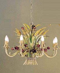 Casa Padrino Lustre Baroque Ø 76 x H. 56 cm 8 lumières - Luminaire Italien Fait Main - Luminaires Baroques