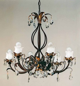 Casa Padrino Barock Kronleuchter Ø 60 x H. 58 cm 6-flammig - Handgefertigte Leuchte aus Italien - Barock Leuchten Casa Padrino Barock Kronleuchter Ø 60 x H. 58 cm 6-flammig - Handgefertigte Leuchte aus Italien - Barock Leuchten