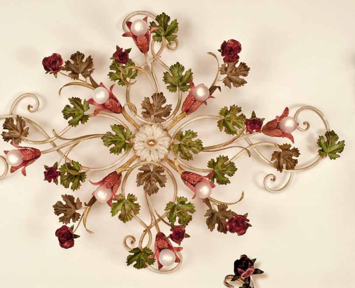 Casa Padrino Lámpara de Techo Barroco An. 110 x Pr. 80 cm 8 luces - Lampara Italiana Hecha a Mano - Lamparas Barrocas Casa Padrino Lámpara de Techo Barroco An. 110 x Pr. 80 cm 8 luces - Lampara Italiana Hecha a Mano - Lamparas Barrocas