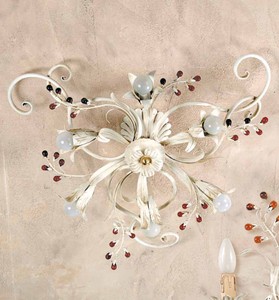 Casa Padrino Plafonnier Baroque Ø 70 x P. 22 cm 6 lumières - Luminaire Italien Fait Main - Luminaires Baroques