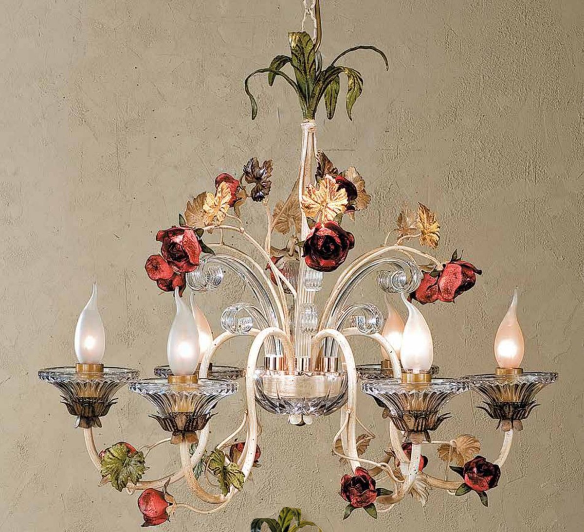 Casa Padrino Lustre Baroque Ø 62 x H. 65 cm 6 lumières - Luminaire Italien Fait Main - Luminaires Baroques Casa Padrino Lustre Baroque Ø 62 x H. 65 cm 6 lumières - Luminaire Italien Fait Main - Luminaires Baroques