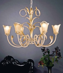 Casa Padrino Barock Kronleuchter Ø 65 x H. 60 cm 6-flammig - Handgefertigte Leuchte aus Italien - Barock Leuchten Casa Padrino Barock Kronleuchter Ø 65 x H. 60 cm 6-flammig - Handgefertigte Leuchte aus Italien - Barock Leuchten