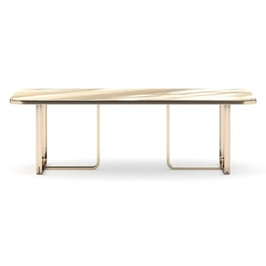Casa Padrino tavolo da pranzo di lusso bianco / beige - Lavorazione di alta qualità - Mobili moderni per sala da pranzo - Qualità di lusso
