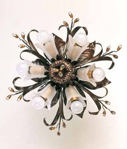 Casa Padrino Baroque Ceiling Lamp Ø 46 x D. 15 cm 6 lights - Handmade Italian Light - Baroque Lights Casa Padrino Baroque Ceiling Lamp Ø 46 x D. 15 cm 6 lights - Handmade Italian Light - Baroque Lights