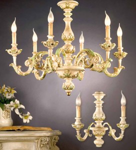 Casa Padrino Baroque Chandelier Ø 85 x H. 65 cm 6 lights - Handmade Italian Light - Baroque Lights Casa Padrino Baroque Chandelier Ø 85 x H. 65 cm 6 lights - Handmade Italian Light - Baroque Lights
