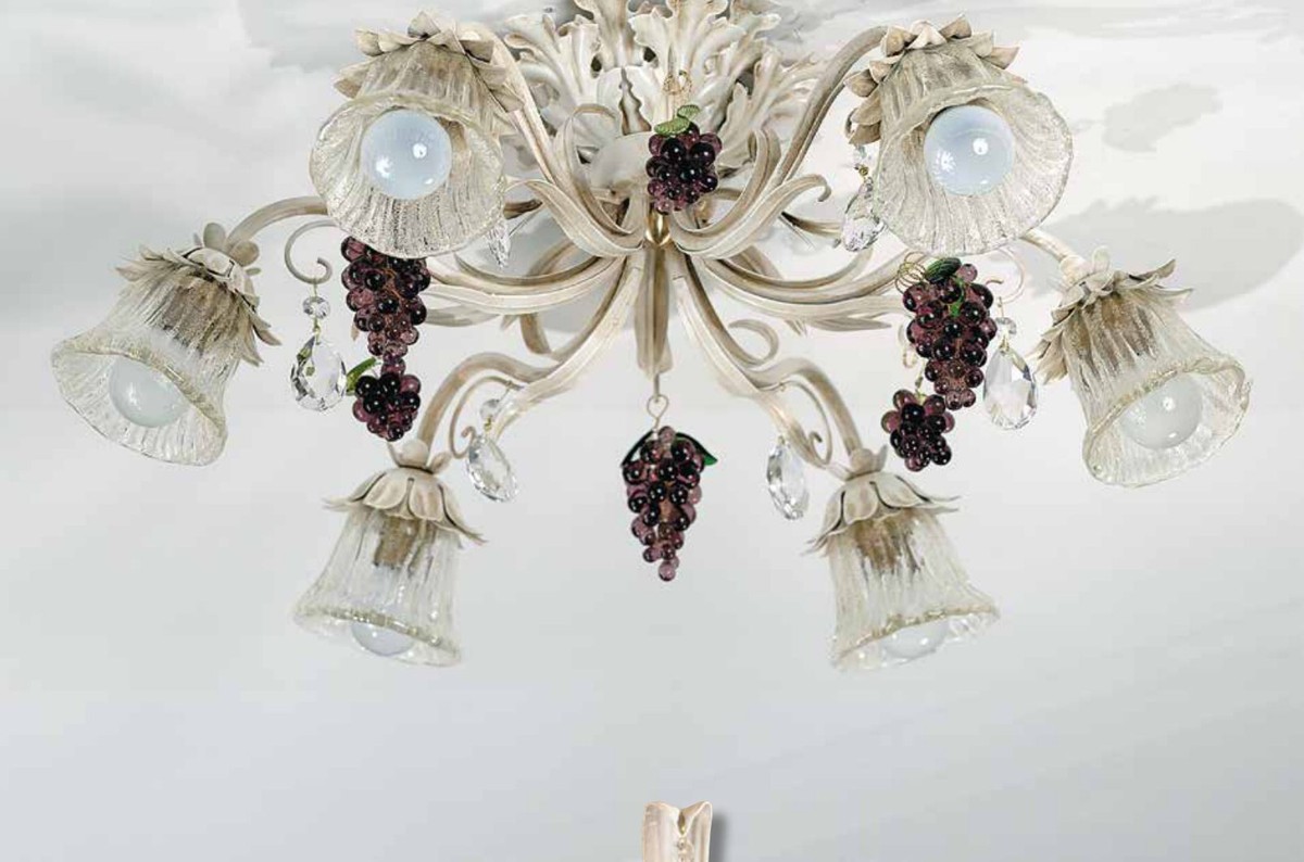 Casa Padrino Lámpara de Techo Barroco Ø 65 x Pr. 25 cm 6 luces - Lampara Italiana Hecha a Mano - Lamparas Barrocas Casa Padrino Lámpara de Techo Barroco Ø 65 x Pr. 25 cm 6 luces - Lampara Italiana Hecha a Mano - Lamparas Barrocas