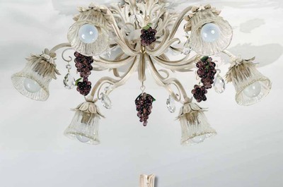 Casa Padrino Baroque Ceiling Lamp Ø 65 x D. 25 cm 6 lights - Handmade Italian Light - Baroque Lights Casa Padrino Baroque Ceiling Lamp Ø 65 x D. 25 cm 6 lights - Handmade Italian Light - Baroque Lights