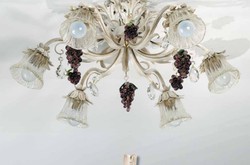 Casa Padrino Lámpara de Techo Barroco Ø 65 x Pr. 25 cm 6 luces - Lampara Italiana Hecha a Mano - Lamparas Barrocas Casa Padrino Lámpara de Techo Barroco Ø 65 x Pr. 25 cm 6 luces - Lampara Italiana Hecha a Mano - Lamparas Barrocas